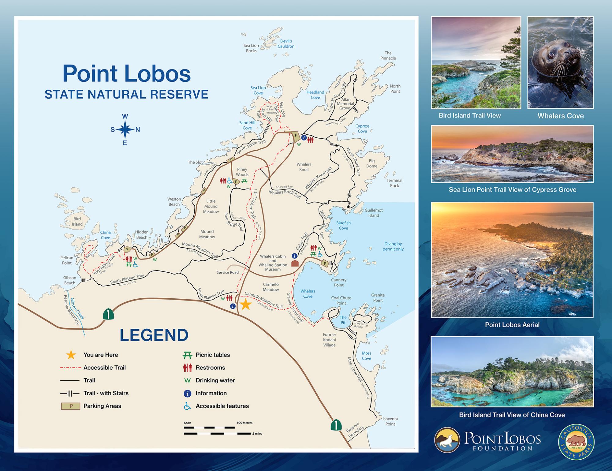 Point Lobos State Natural Reserve Trail Map